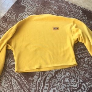 Yellow funnel neck sweater